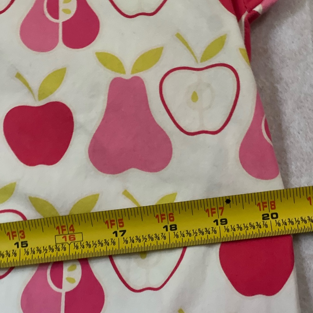 Apple Print Women's Pajama Shirt Cotton Long sleeve Shirt - Picture 11 of 15